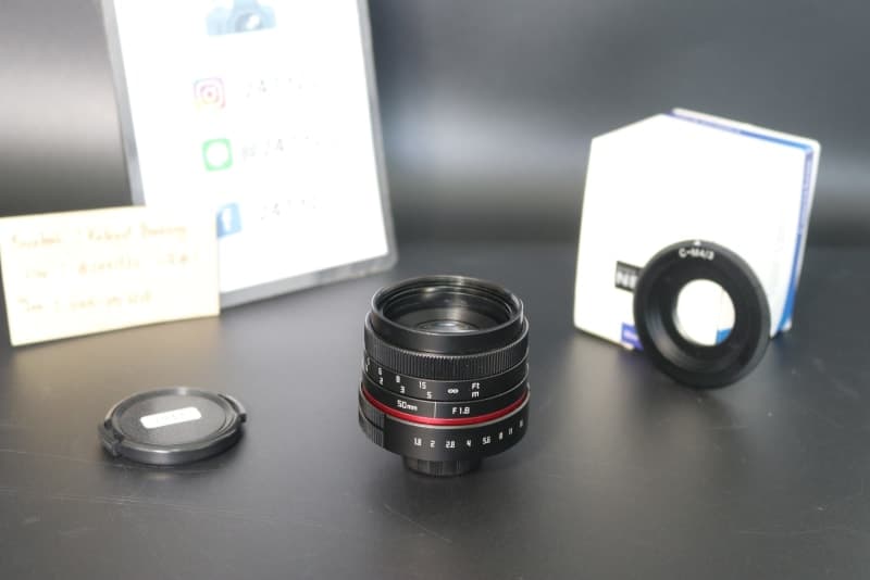เลนส์ละลาย 50 F1.8 พร้อมอเดปเตอร์ สำหรับ Panasonic Oylmpus กล้องมือสอง - 247IT2U