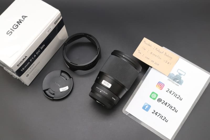 SIGMA 16 F1.4 DC DN เมาท์ FUJI กล้องมือสอง - 247IT2U